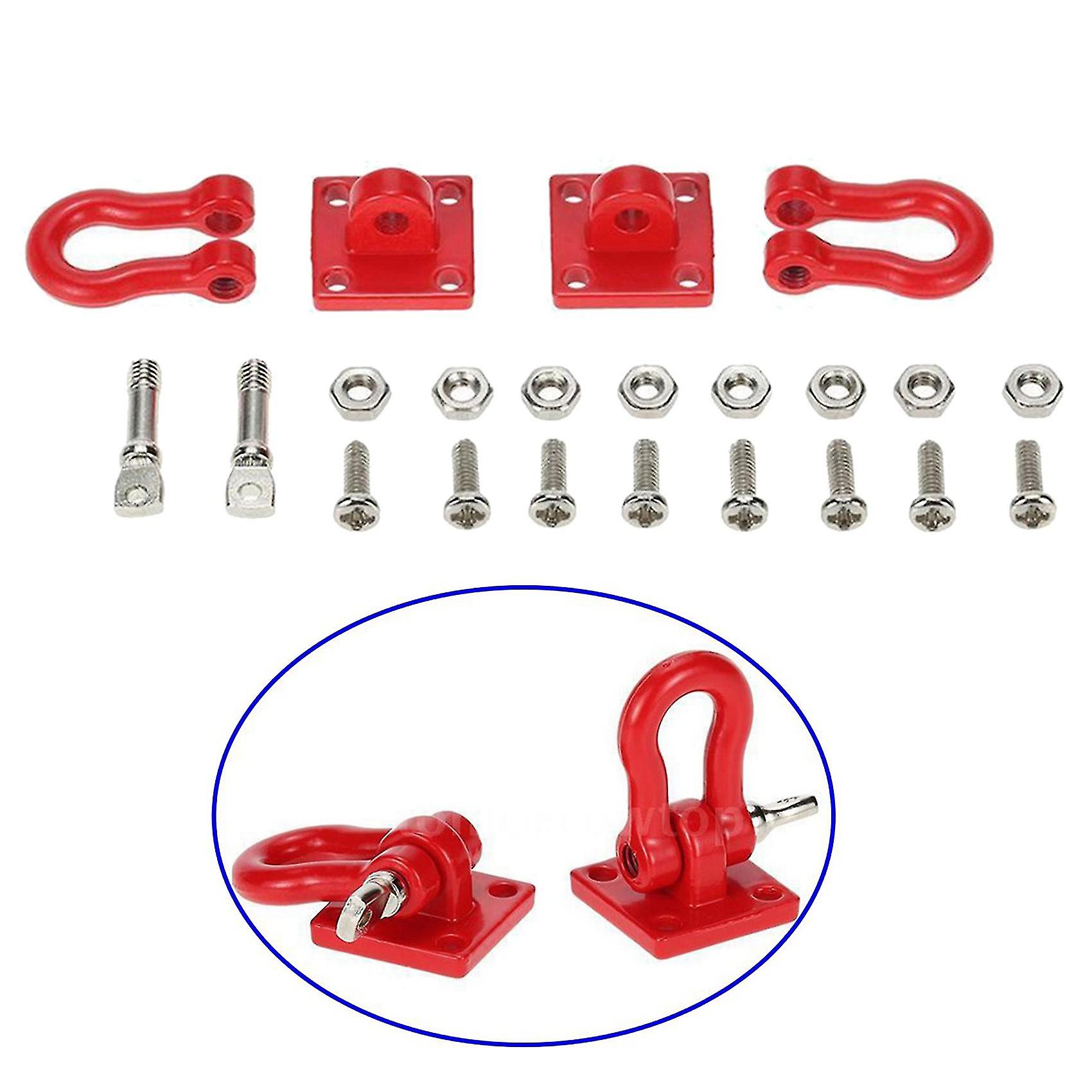 10x Metal Climbing Trailer Tow Hook Hooks Buckle Accessory For 1/10 Scale Rc Crawler Truck D90 Scx1