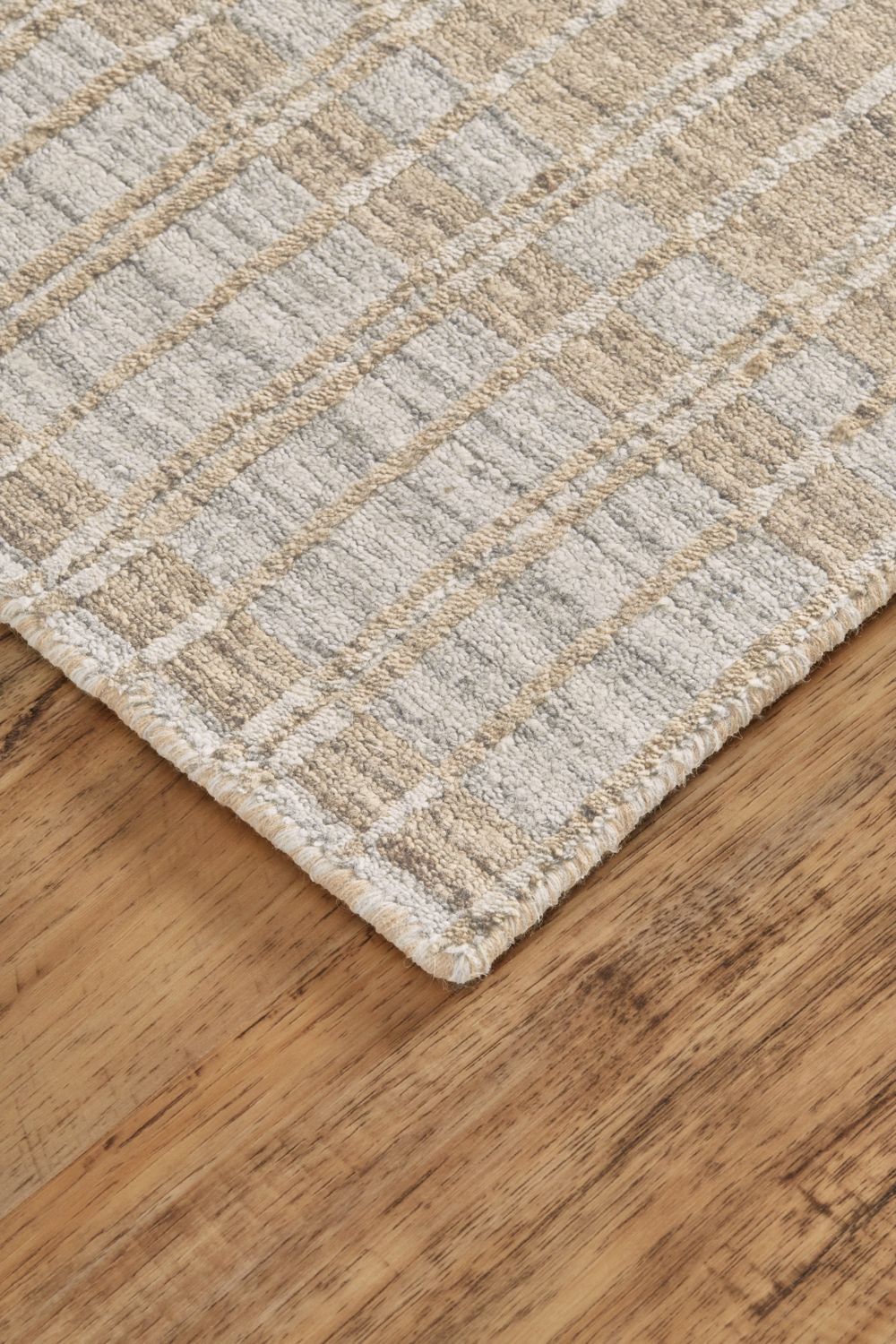 Odami Hand Woven Beige and Gray Rug by BD Fine