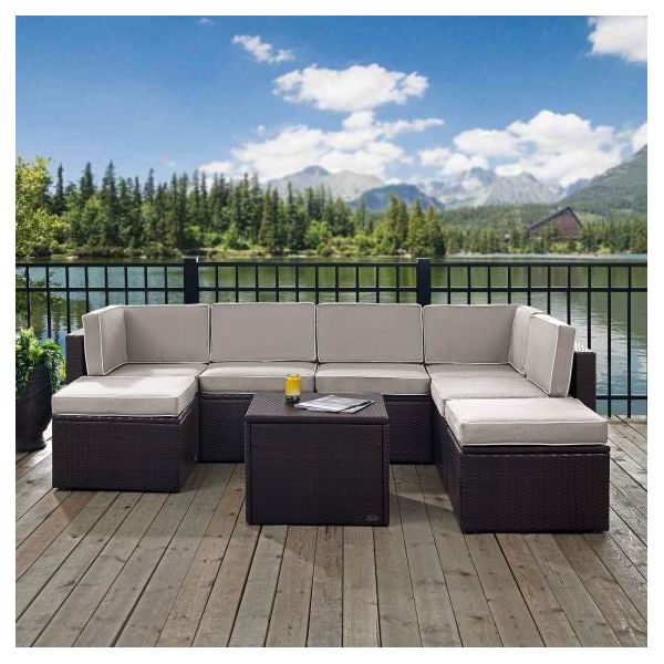 Palm Harbor 8Pc Outdoor Wicker Sectional Set