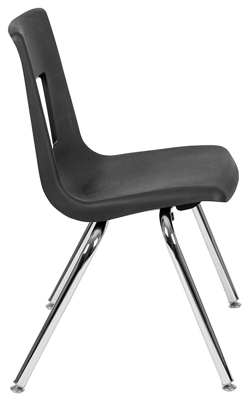 Advantage Black Student Stack School Chair   16 inch   Contemporary   Dining Chairs   by Pot Racks Plus  Houzz