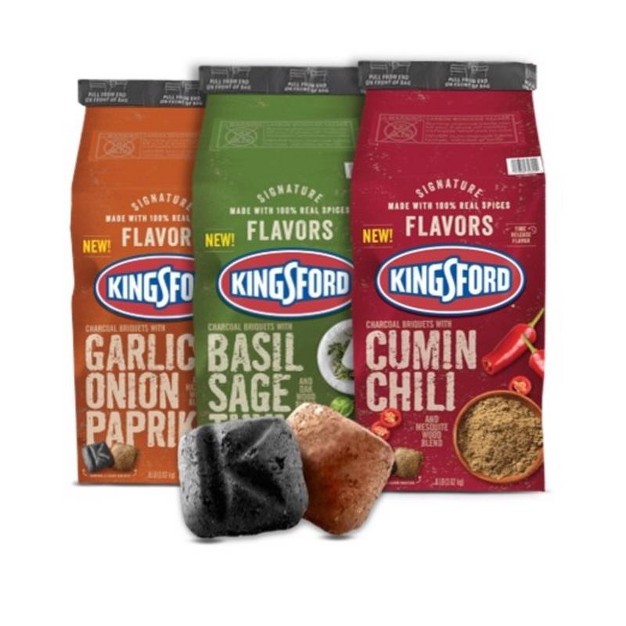 Kingsford Signature Flavors All Natural Chili Cumin Charcoal Briquettes 8 Lb