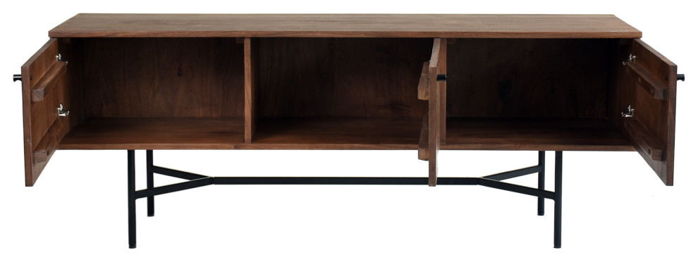 Beck Media Cabinet   Industrial   Entertainment Centers And Tv Stands   by HedgeApple  Houzz