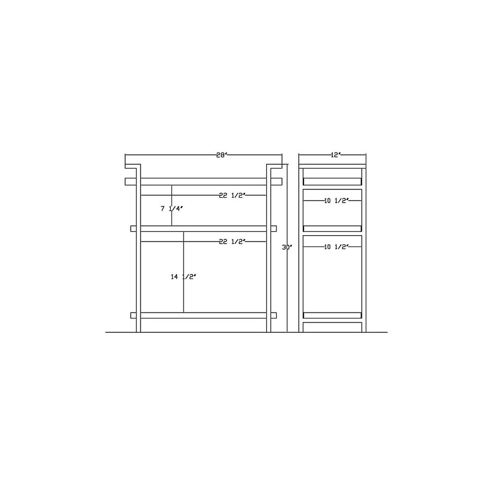 Carbon Loft Natural Solid Wood and Metal Console Table with Shelves