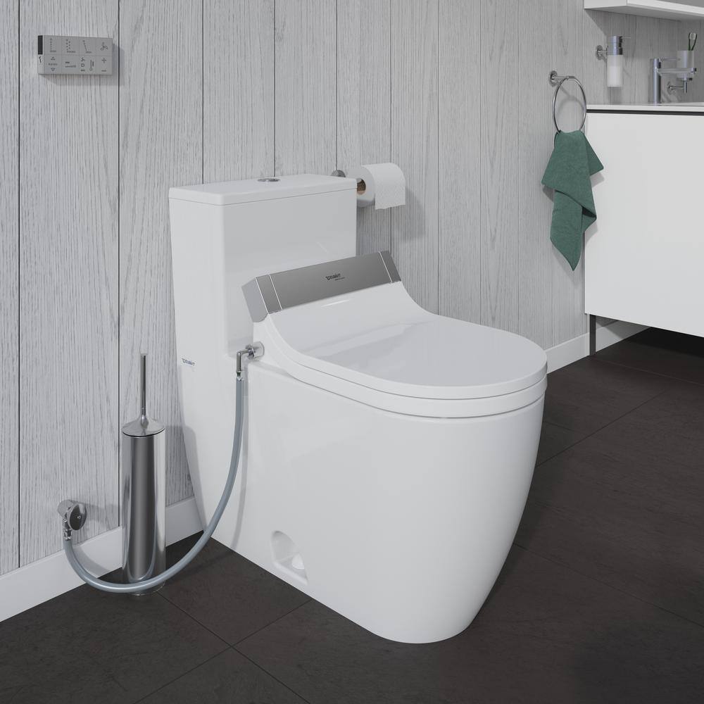 Duravit ME by Starck 1-piece 0.92 GPF Dual Flush Elongated Toilet in. White (Seat Not Included ) 2173010001