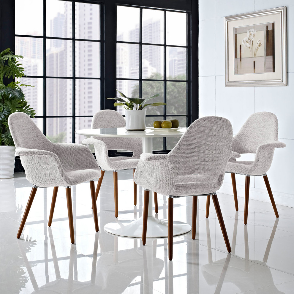 Light Gray Aegis Dining Armchair Set of 4   Midcentury   Dining Chairs   by First of a Kind USA Inc  Houzz