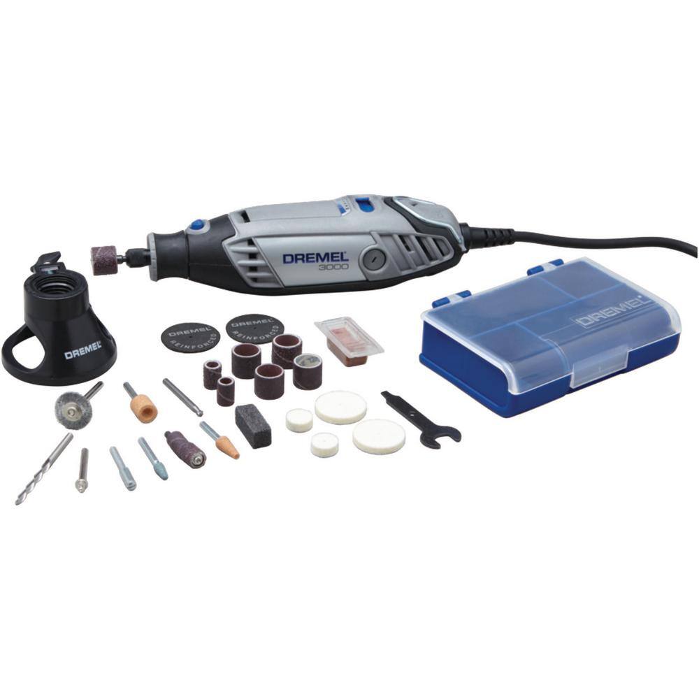 Dremel 3000 Series 1.2 Amp Variable Speed Corded Rotary Tool Kit with Rotary Tool WorkStation Stand and Drill Press 3000125H+22001