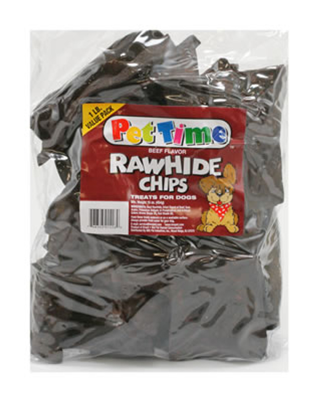 Rawhide Chips Beef Flavor Dog Treats， 1 Pound