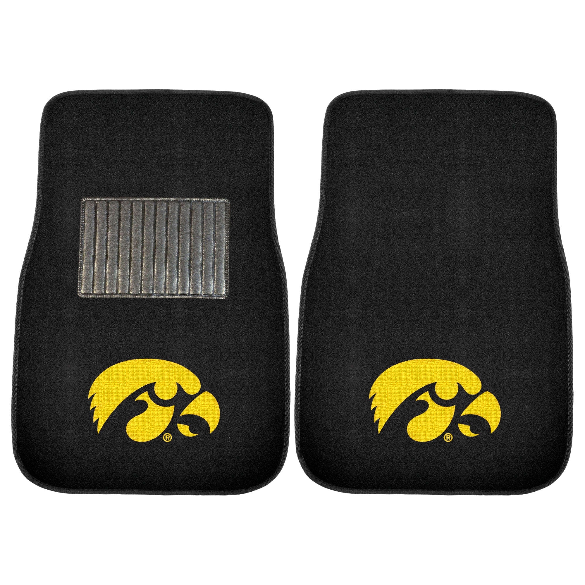 Iowa Hawkeyes NCAA 2-pc Embroidered Car Mat Set