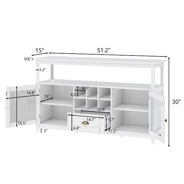 Modern Console Table With Multiple Small Storage Spaces