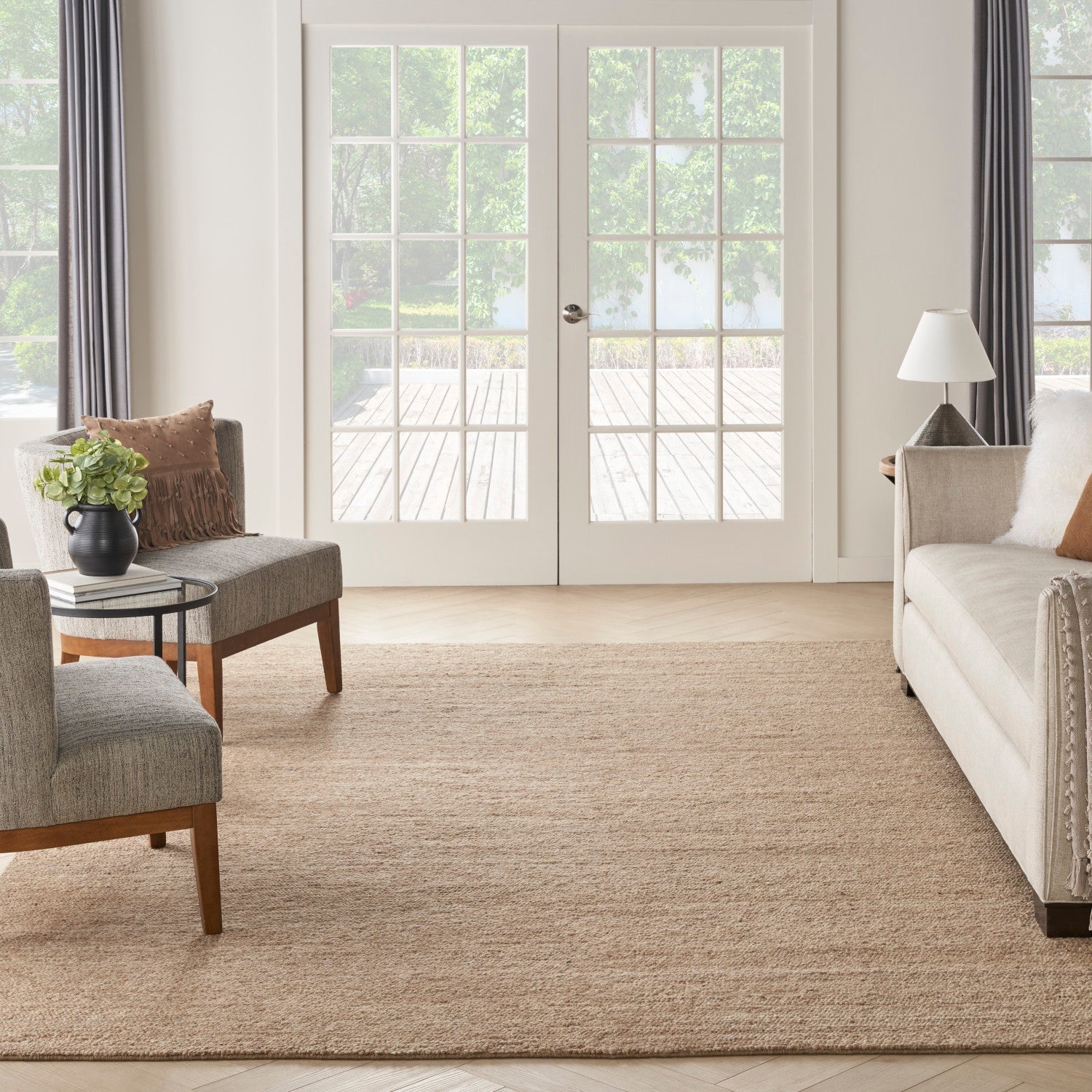 Alanna Beige Farmhouse Rug