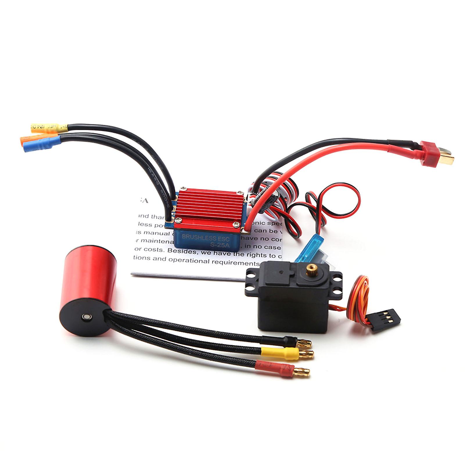 1pcs 5800kv Brushless Motor，1pcs 25a Brushless Esc，1pcs 2.2kg Servo，