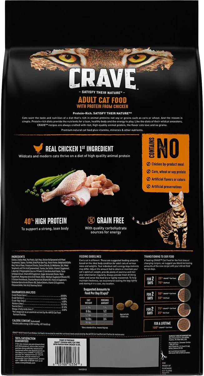 Crave with Protein from Chicken Adult Grain Free Dry Cat Food