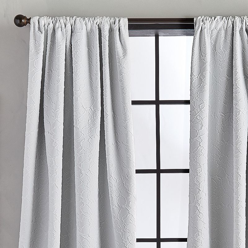 Bloomsbury Pole Top Lined White Curtains