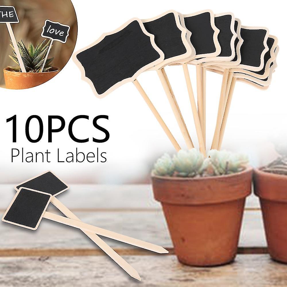 10pcs Mini Wood Chalkboard，wooden Chalkboard Plant Labels Markers For Garden Decor， Flower Price Tags， Plant Markers