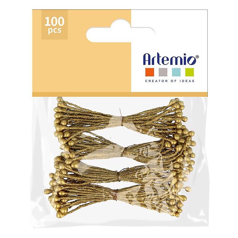 100 golden stamens 6 cm