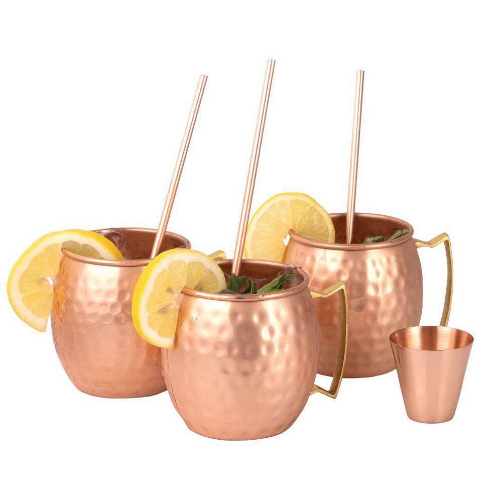 Zulay Kitchen 16 oz. Copper Set of 4 Mugs Z-MSCW-ML-CPPR-MGS-4ST