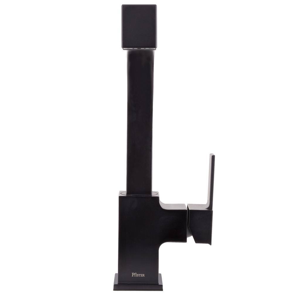 Pfister Arkitek Single-Handle Pull-Out Sprayer Kitchen Faucet in Matte Black LG534-LPMB