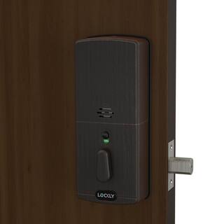 Lockly Secure Plus Venetian Bronze Single-Cylinder Alarmed Deadbolt Lock with Smart Keypad Bluetooth and 3D Fingerprint Sensor PGD 728F VB