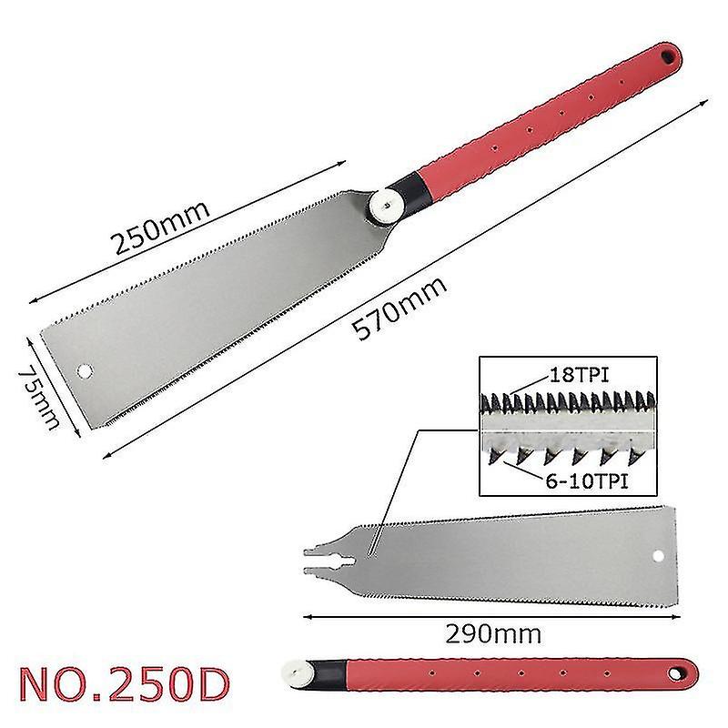 Pull Saw Removable Saw 10 Inch Double Edge Flush Cut Hand Saw For Woodworking