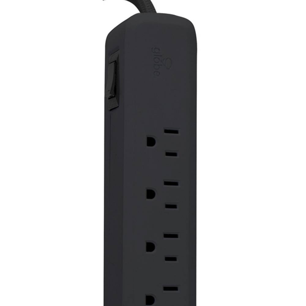 Globe Electric Designer Series 6 ft. 6-Outlet Power Strip Black 78438