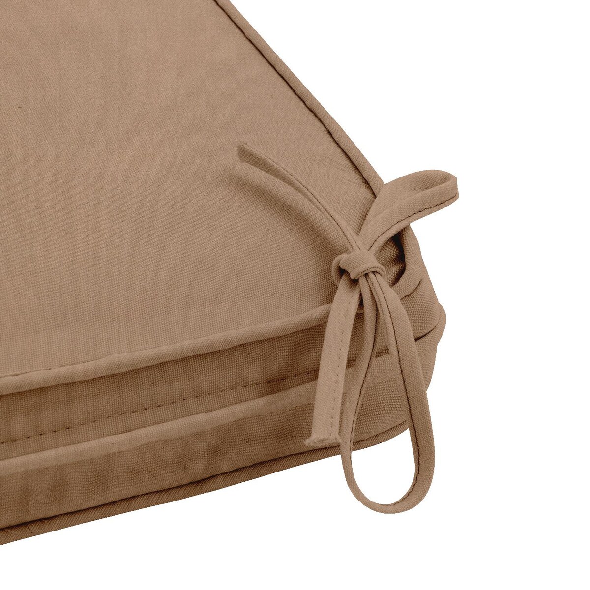 Sunbrella Canvas Cocoa Large Outdoor Replacement Bench Cushion W/ Piping By Signature