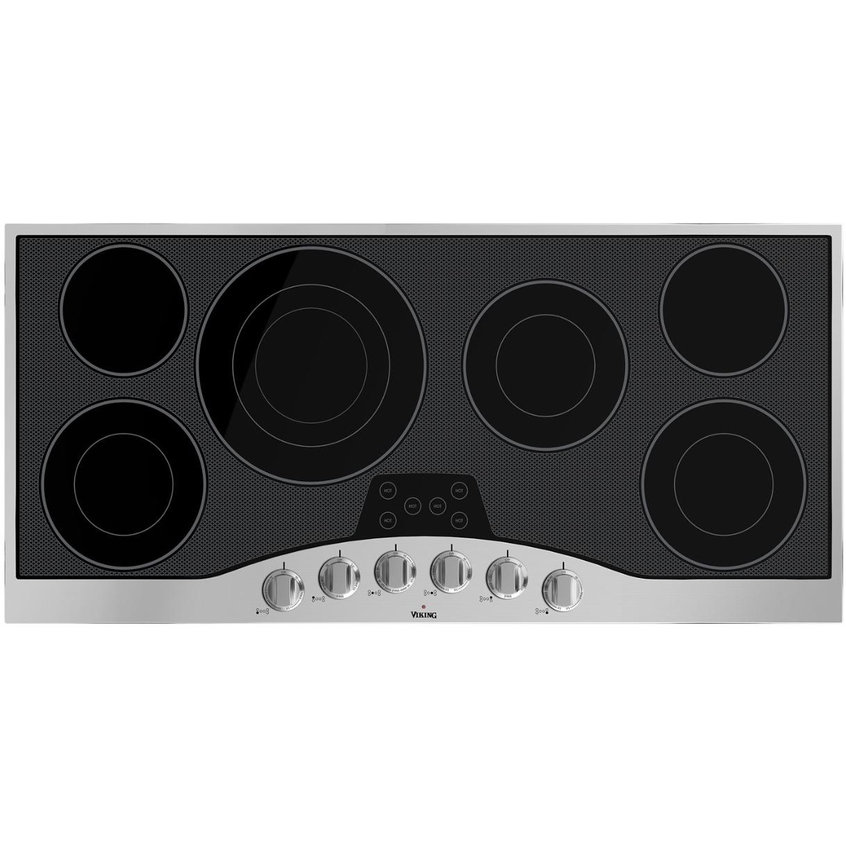 Viking 45-inch Built-in Electric Cooktop with QuickCook Surface Elements RVEC345-6BSB