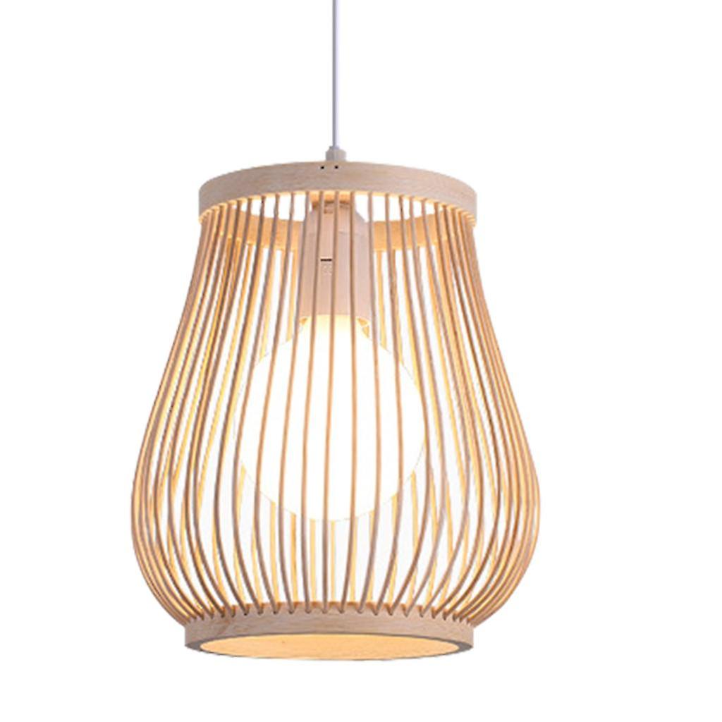 3xbamboo Wicker Rattan Shade Pendant Light Fixtures Hanging Ceiling Lamp