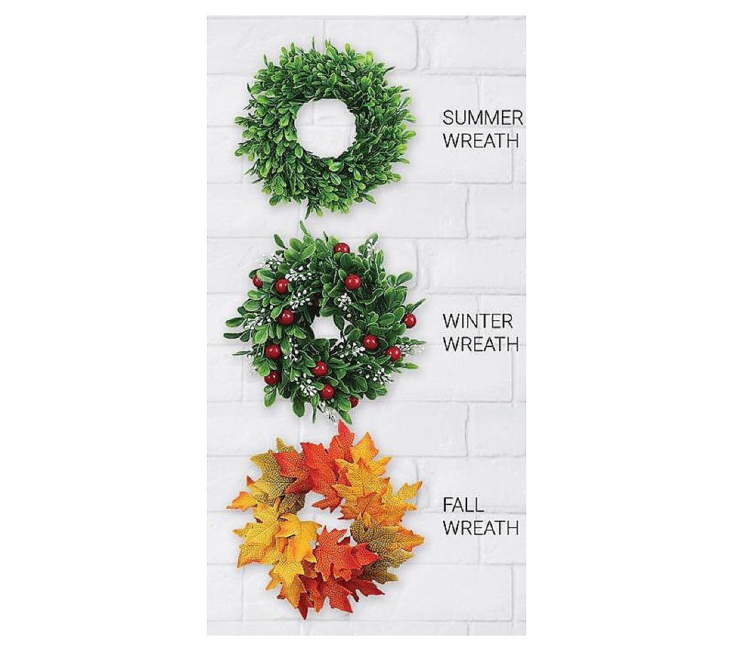 Young's Wood HOME Sign with 3 Interchangeable Wreaths