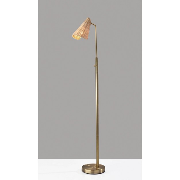 Cove Floor Lamp Antique Brass Adesso