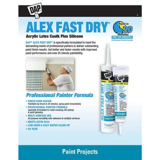 DAP Alex Fast Dry 10.1 oz. White Acrylic Latex Plus Silicone Caulk 18425