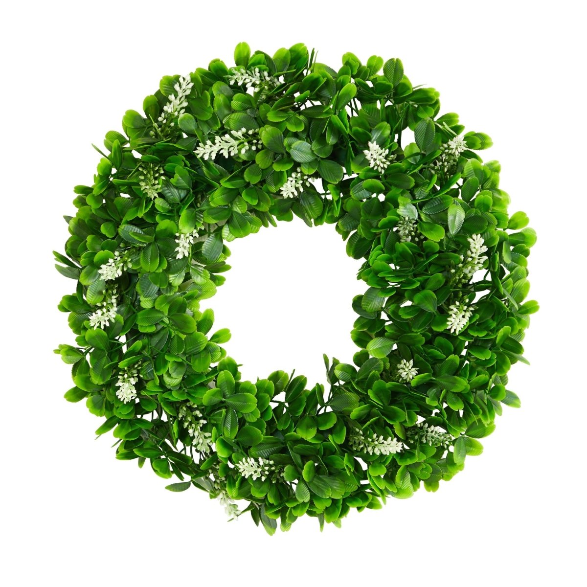 13” Jasmine Artificial Wreath – Lush Greenery for Year-Round Décor