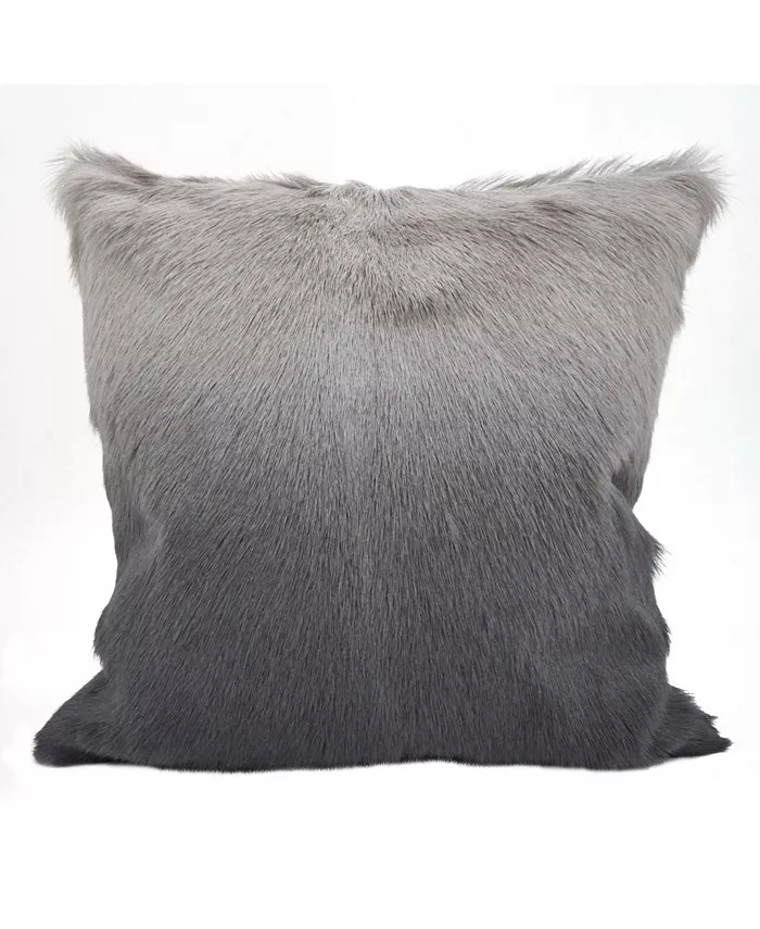 Saro Lifestyle Glam Goat Fur Decorative Pillow， 20 x 20