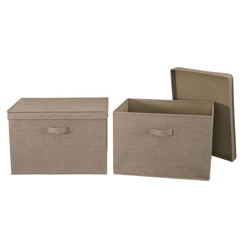 Household Essentials Wide Storage Boxes with Lids 2-piece Set