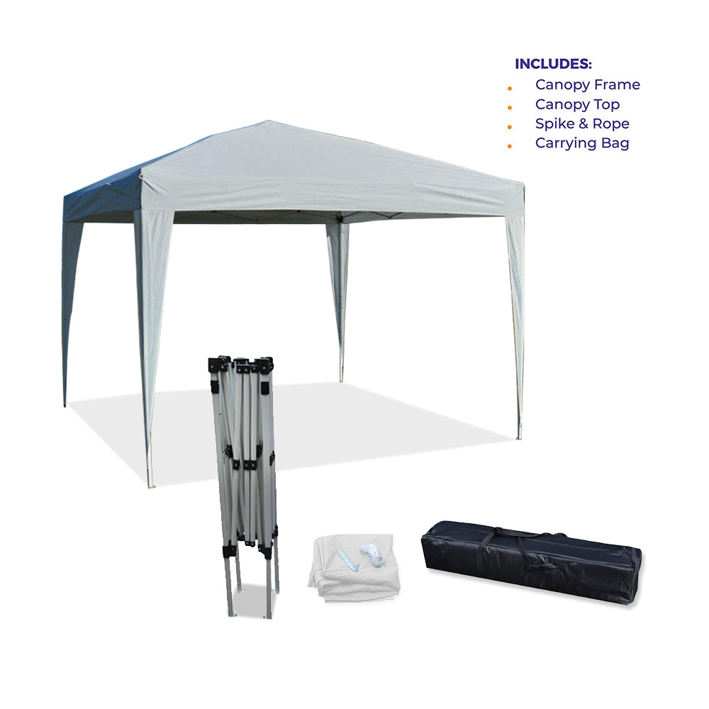 Impact Canopy 10' x 10' Canopy Tent Gazebo with Dressed Legs, White