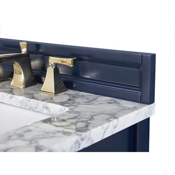 Adeline Heritage Blue 60-Inch Vanity Console with Farmhouse Sinks