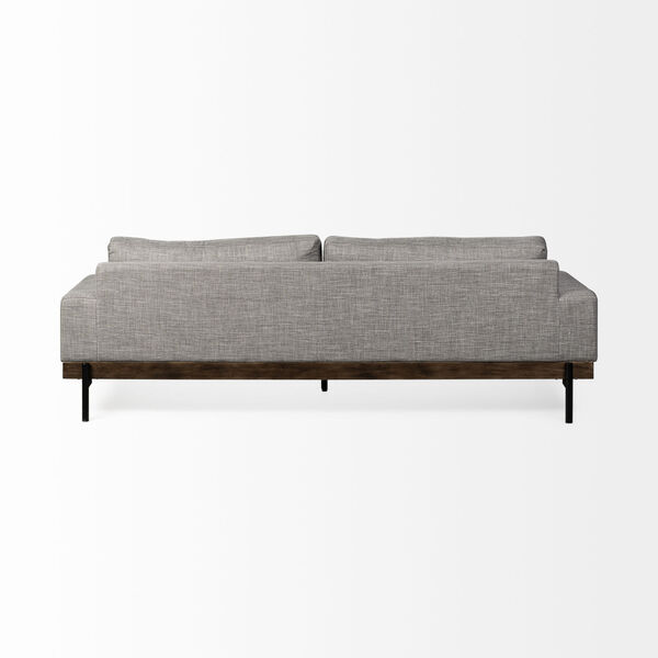 Colburne II Gray Upholstered Three Seater Sofa