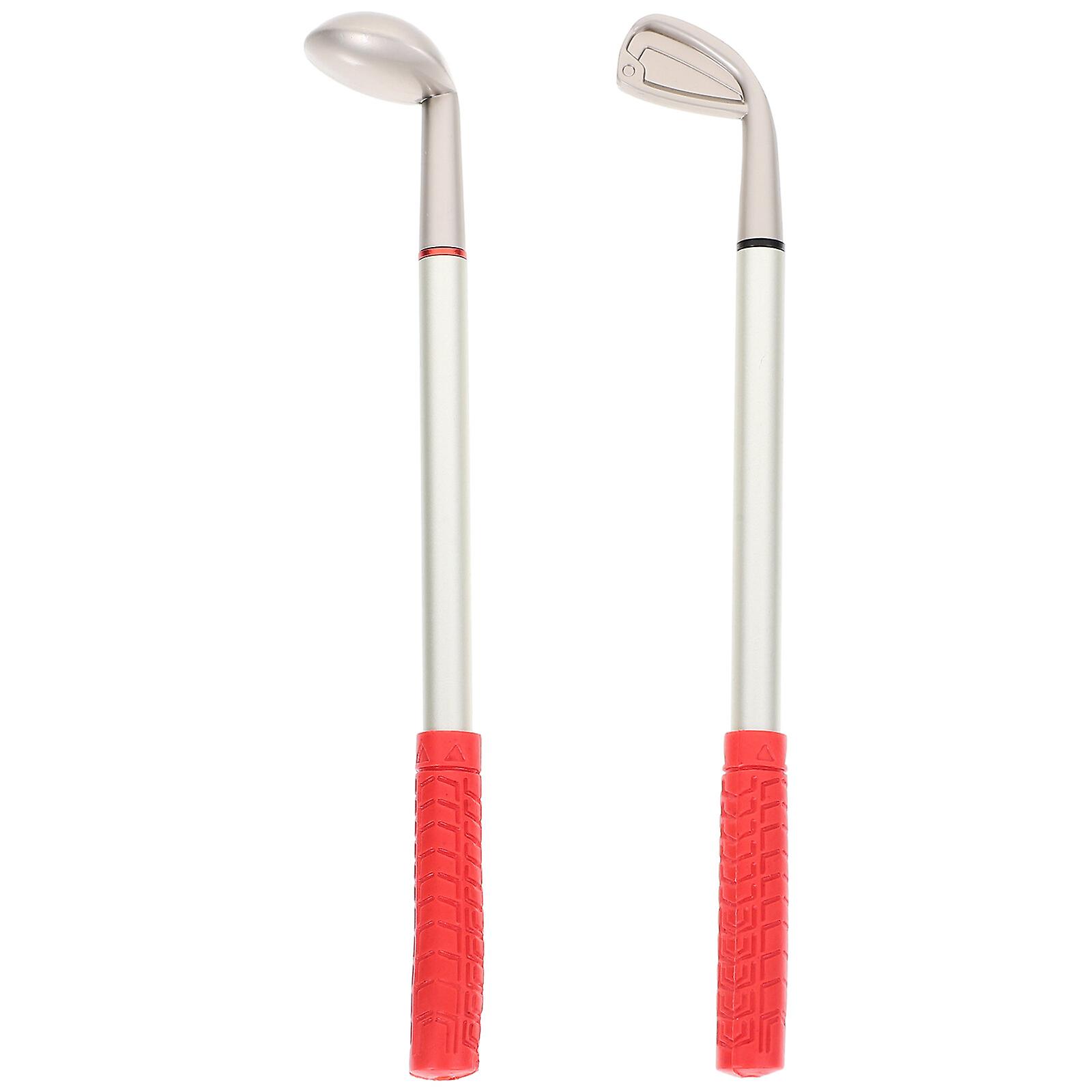 2pcs Desktop Golfing Club Pen Decorative Pen Sports Golfing Prop Gift Golfing Pen For Gift