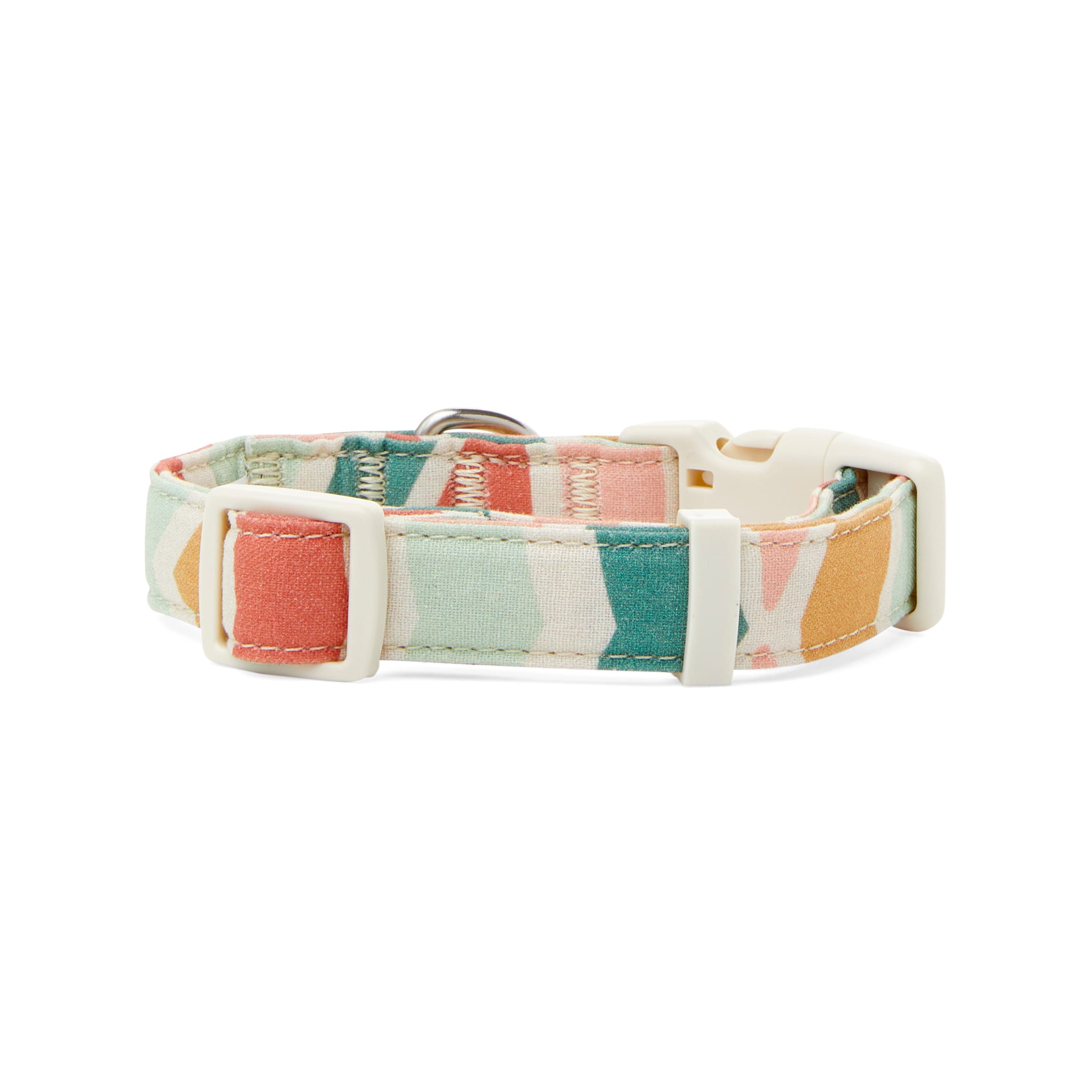 YOULY The Wanderer Rainbow Striped Dog Collar， Small