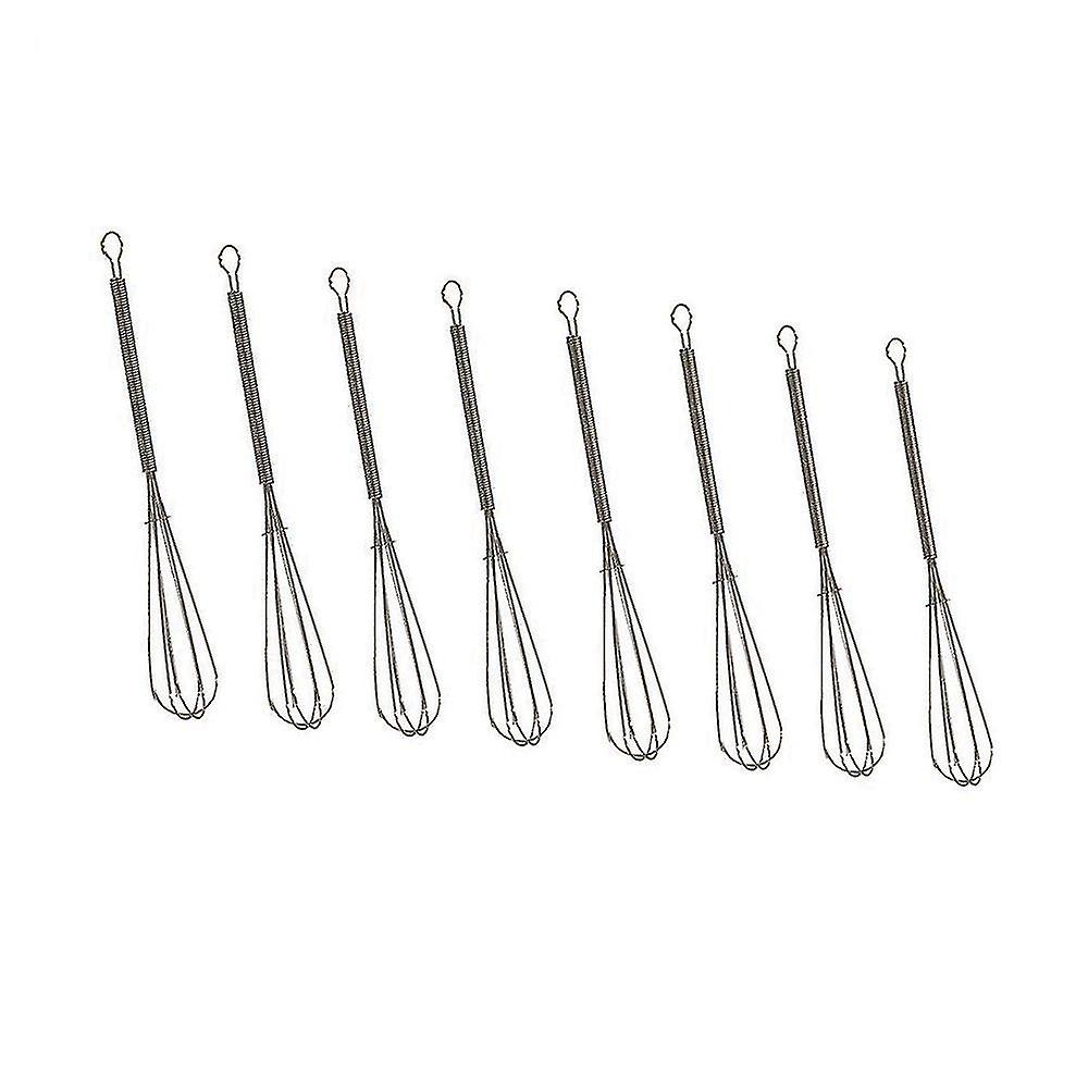 8 Pcs Mini Wire Whisk Mixer 304 Stainless Steel Kitchen Cream Egg Beaters