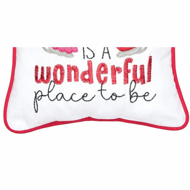 X 10 quot Together Is A Wonderful Place To Be Mouse Valentine x27 s Day Pillow