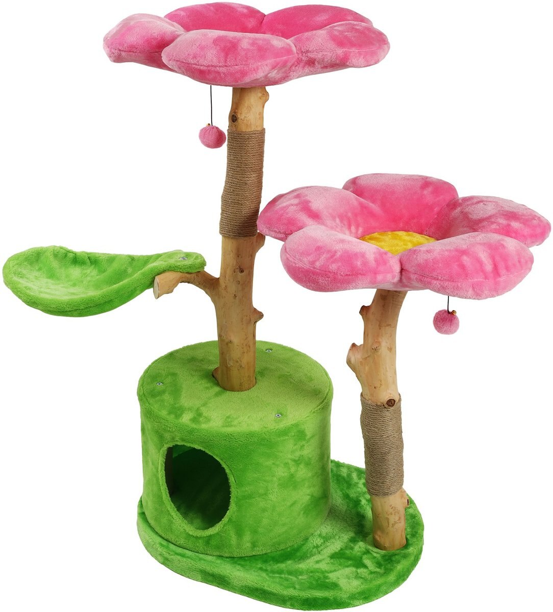 KBSPETS Floral 45-in Sisal Cat Tree