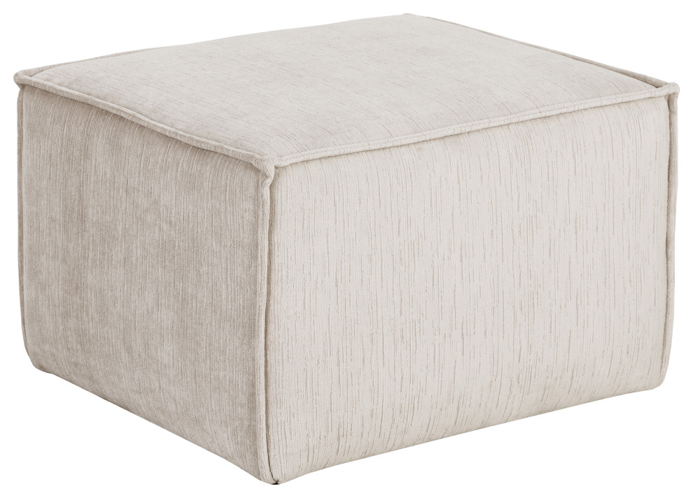 Calista Ottoman Small Navarro Stone   Transitional   Footstools And Ottomans   by Sunpan Modern Home  Houzz