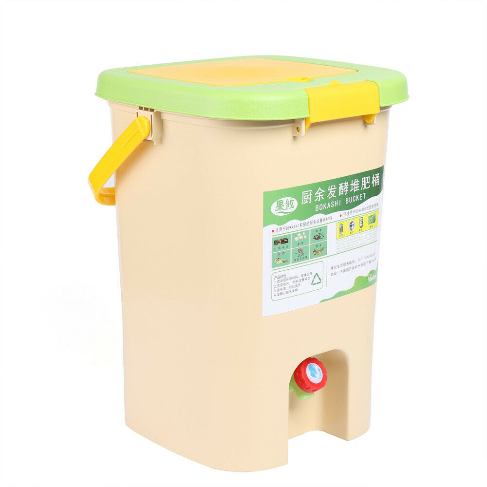 21L Recycle Com-Poster Compost Bin Kitchen Food Waste Bucket 28.5 * 28.5 * 42cm