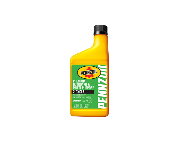 Pennzoil Premium Outboard and Multipurpose 2-Cycle Oil， 1 Pint -3855