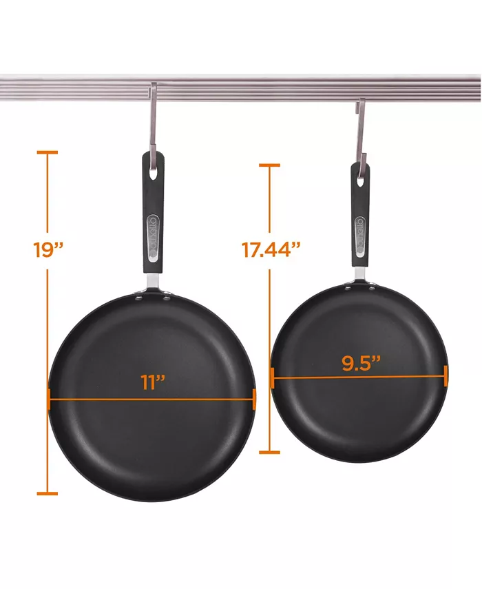 Othello Hard Anodized Frying Pans Nonstick Set 2 Piece