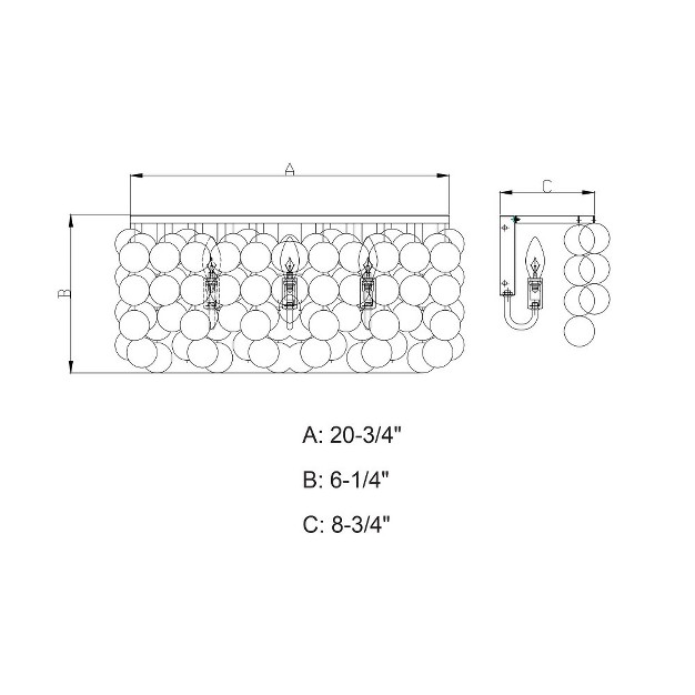 Vaxcel Elsa 3 Light Vanity Satin Nickel