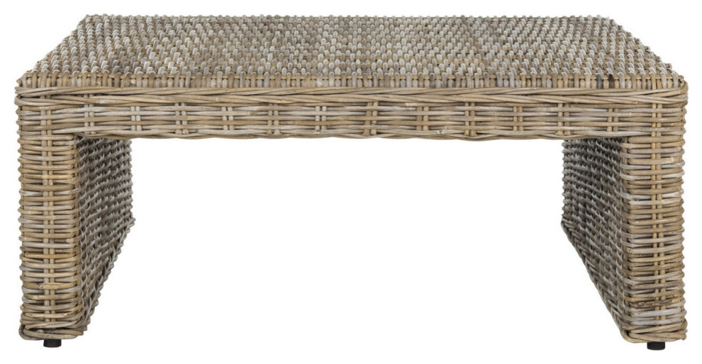 Sercy Wicker Coffee Table Natural   Modern   Coffee Tables   by Virgil Stanis Design  Houzz