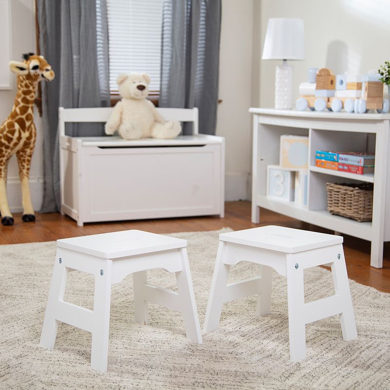 Melissa and Doug Set of 2 Portable Wooden Stools