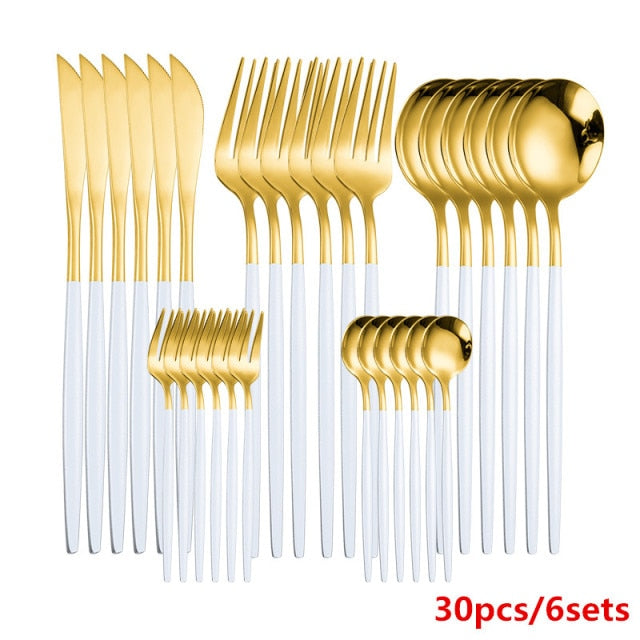 Gold Cutlery Set Stainless Steel