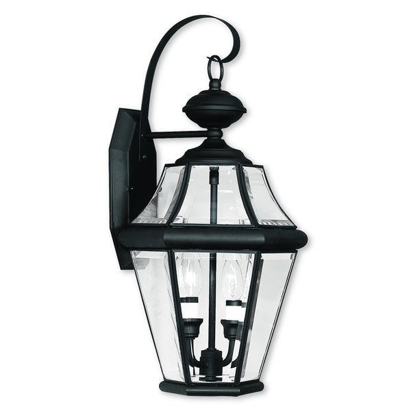 Livex Lighting Georgetown Black Brass 2-light Outdoor Wall Lantern Shopping - The Best Deals on Outdoor Wall Lanterns | 18909425